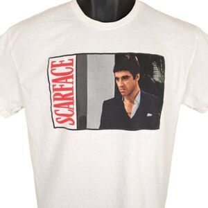 Scarface T Shirt Mens Size Medium White Tony Montana Universal City Studios